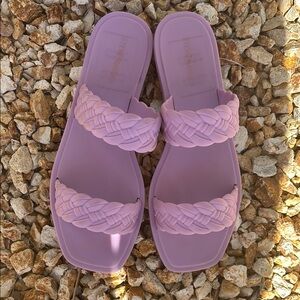 Purple Quilted Strap Sandals for Casual Comfort